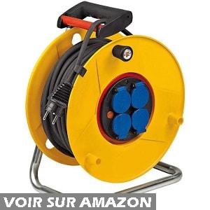 Enrouleur Câble Stanley 25m IP44 | 4 Prises 16A+T, Câble H07RN-F 3G1.5mm²