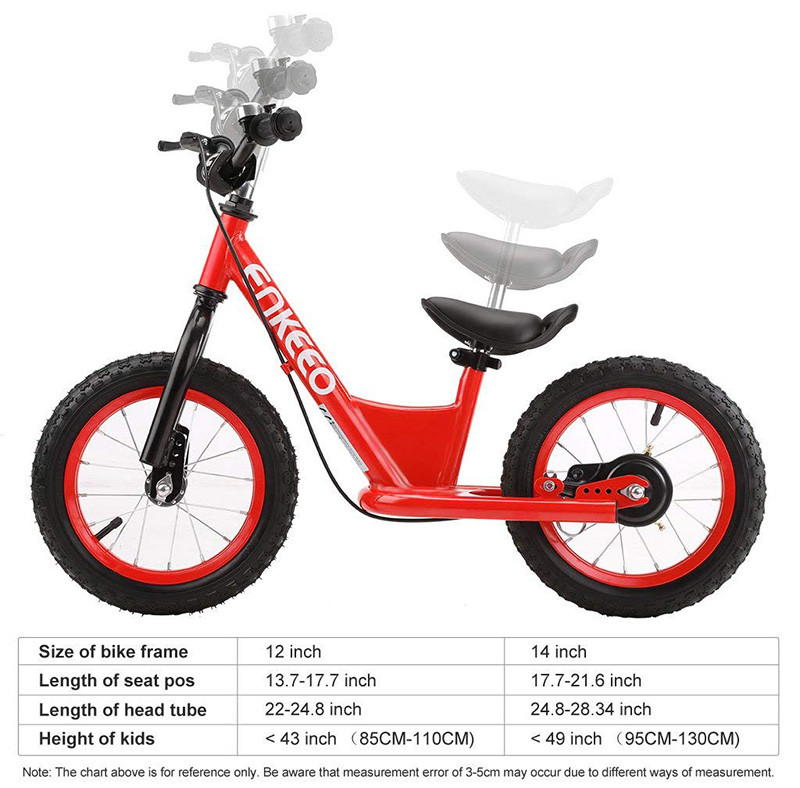 ENKEEO 14 Draisienne Pas de Pédale de Contrôle Vélo de Marche