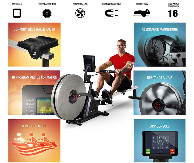 Sportstech Rameur ergomètre RSX400-RSX600