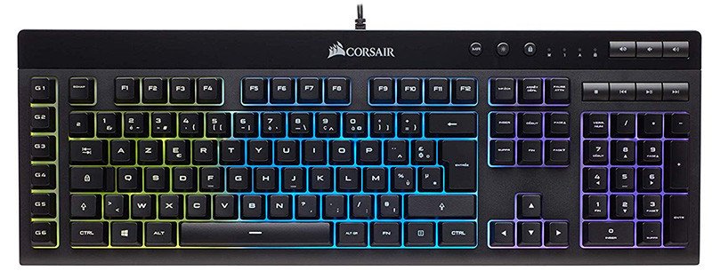 Corsair K55 Clavier Gaming (Rétro-Éclairage RGB Multicolore, AZERTY)