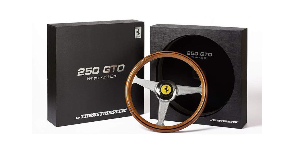 Thrustmaster Ferrari 250 GTO Wheel Add-On - Réplique 8-10 de l’emblématique volant de la Ferrari 250 GTO pour PC