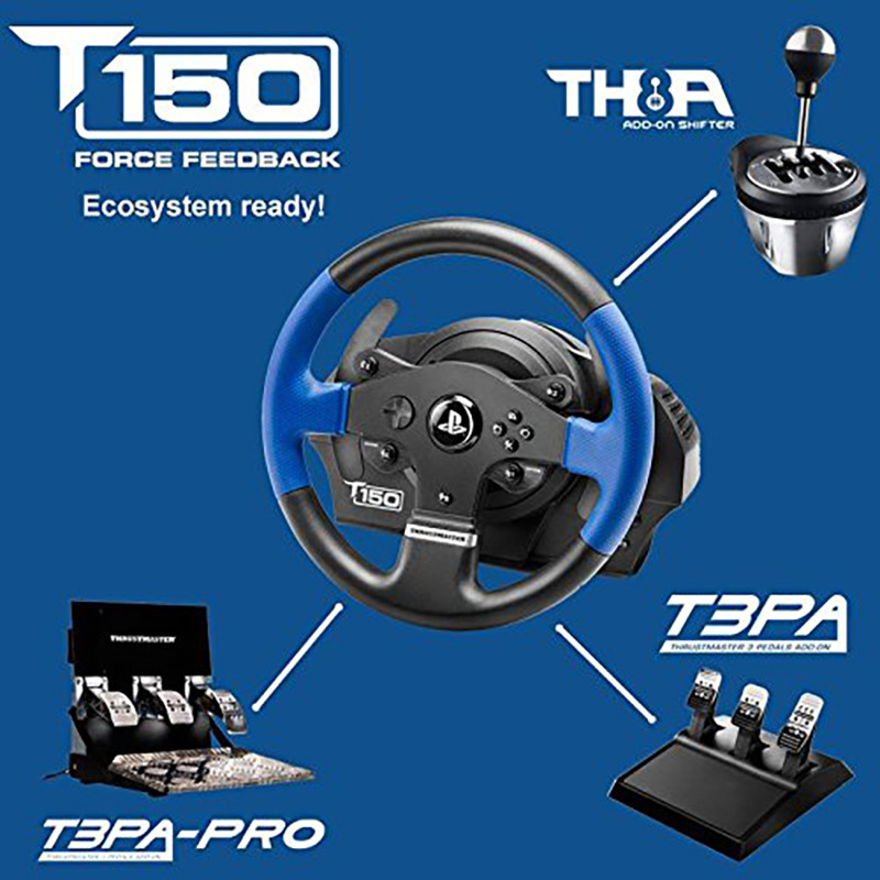 Thrustmaster T150 Force Feedback – Volant 1080° à Retour de Force - PS4 PS3 PC