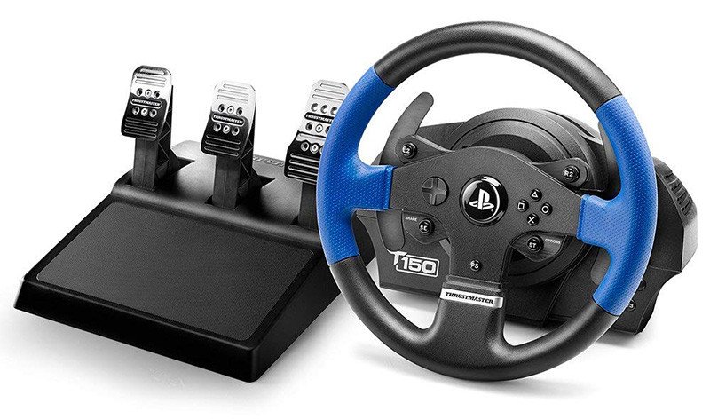 Thrustmaster T150 Pro Force Feedback - Volant de Course PRO pour PS4 PS3 Compatible PC avec Pédalier 3 Pédales