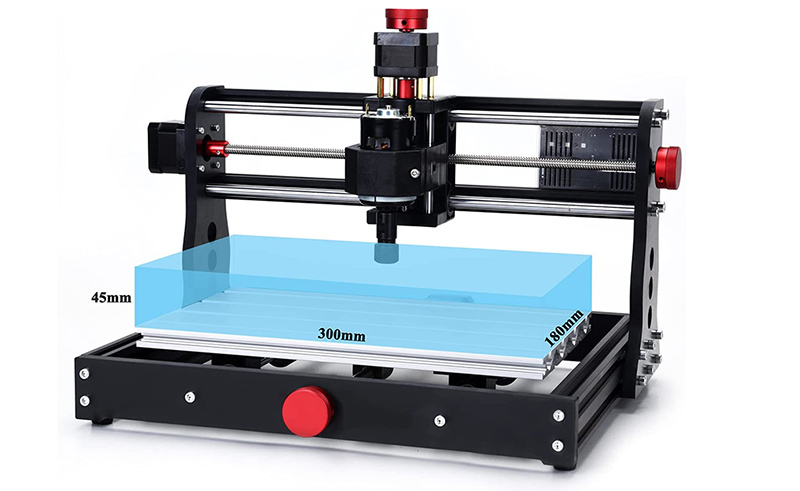 test Mostics 2 en 1 CNC 3018 Pro avec module d'alimentation 5,5w-445nm
